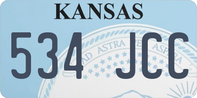 KS license plate 534JCC