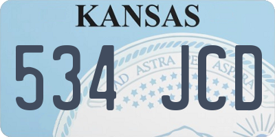 KS license plate 534JCD