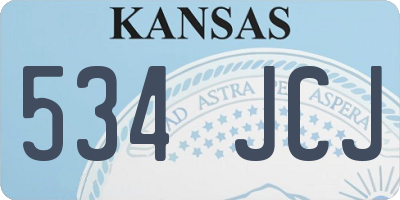 KS license plate 534JCJ