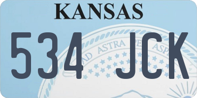 KS license plate 534JCK