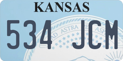 KS license plate 534JCM
