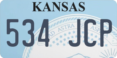KS license plate 534JCP