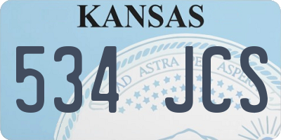 KS license plate 534JCS