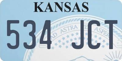KS license plate 534JCT