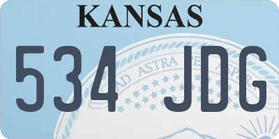 KS license plate 534JDG