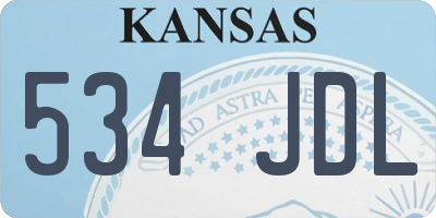 KS license plate 534JDL