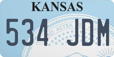 KS license plate 534JDM