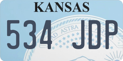 KS license plate 534JDP