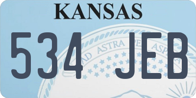 KS license plate 534JEB