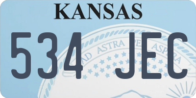 KS license plate 534JEC