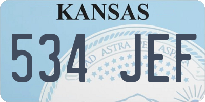 KS license plate 534JEF