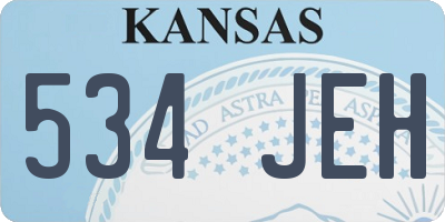 KS license plate 534JEH