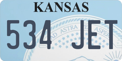 KS license plate 534JET