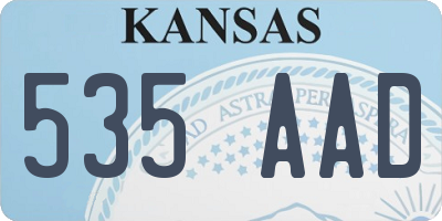 KS license plate 535AAD