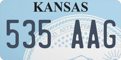 KS license plate 535AAG