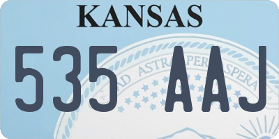 KS license plate 535AAJ