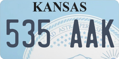 KS license plate 535AAK