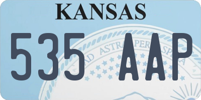 KS license plate 535AAP