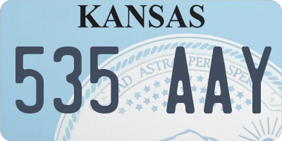 KS license plate 535AAY