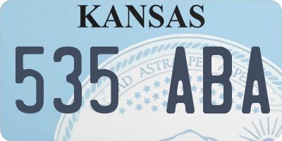 KS license plate 535ABA