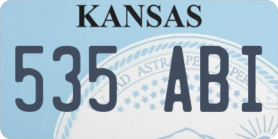 KS license plate 535ABI