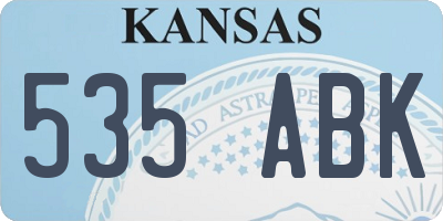 KS license plate 535ABK
