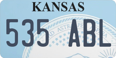 KS license plate 535ABL