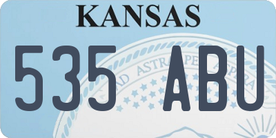 KS license plate 535ABU