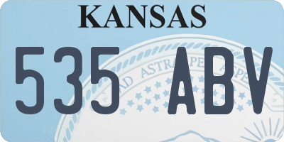 KS license plate 535ABV