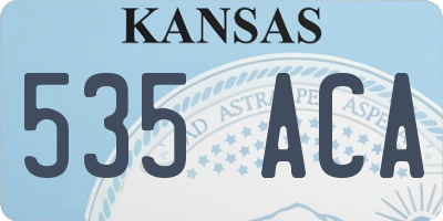 KS license plate 535ACA