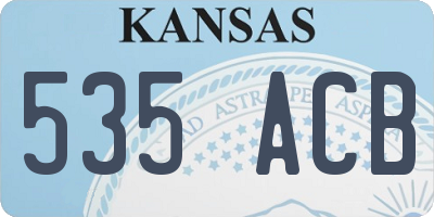 KS license plate 535ACB