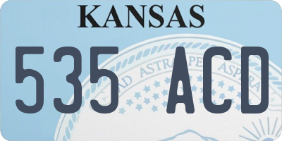 KS license plate 535ACD