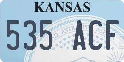 KS license plate 535ACF