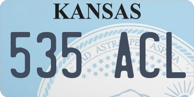 KS license plate 535ACL