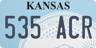 KS license plate 535ACR