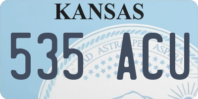 KS license plate 535ACU