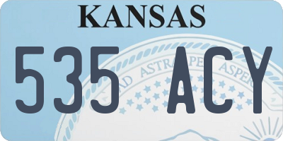 KS license plate 535ACY