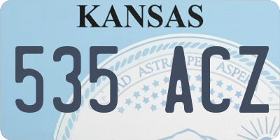 KS license plate 535ACZ