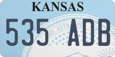 KS license plate 535ADB