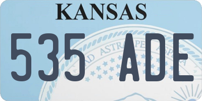KS license plate 535ADE