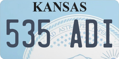 KS license plate 535ADI