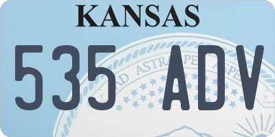 KS license plate 535ADV