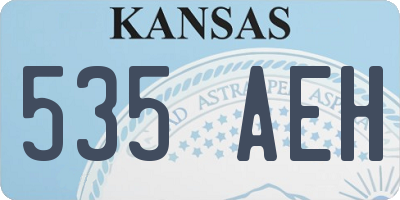 KS license plate 535AEH