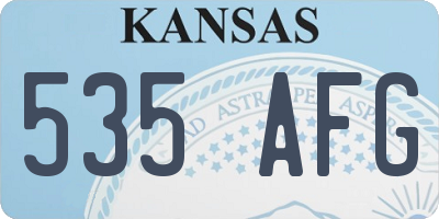 KS license plate 535AFG