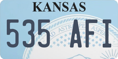 KS license plate 535AFI