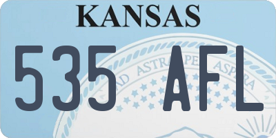 KS license plate 535AFL
