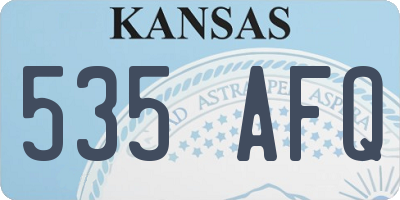 KS license plate 535AFQ