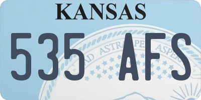 KS license plate 535AFS