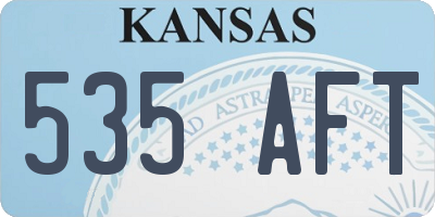 KS license plate 535AFT
