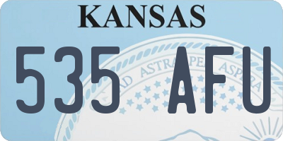 KS license plate 535AFU